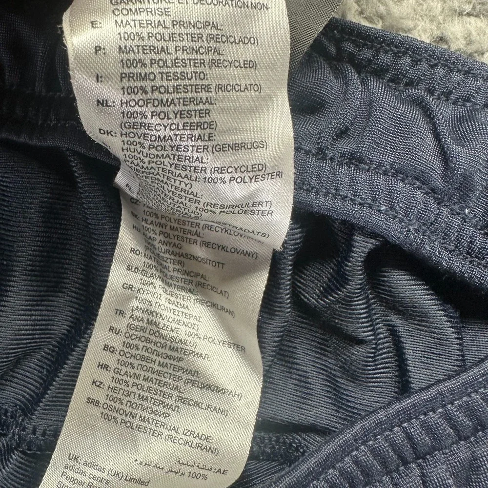 Adidas Pant Mens S Blue Polyester Jogger‎ Tapered Leg Performance Running Sports
